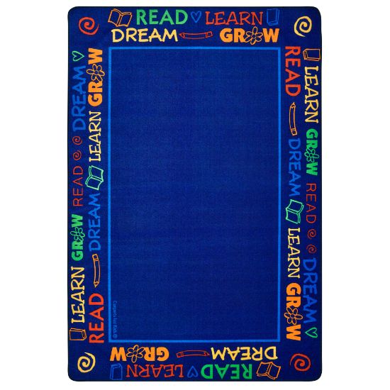 Picture of Carpets for Kids Premium Collection Read To Dream Border Activity Rug, 8ft x 12ft, Blue