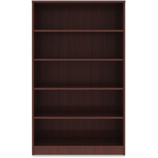 Picture of Lorell 60inH 5-Shelf Bookcase, Mahogany