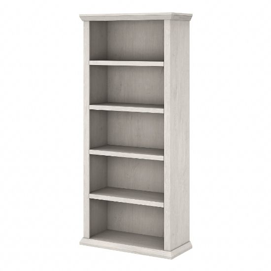 Picture of Bush Business Furniture Yorktown 67inH 5-Shelf Bookcase, Linen White Oak, Standard Delivery