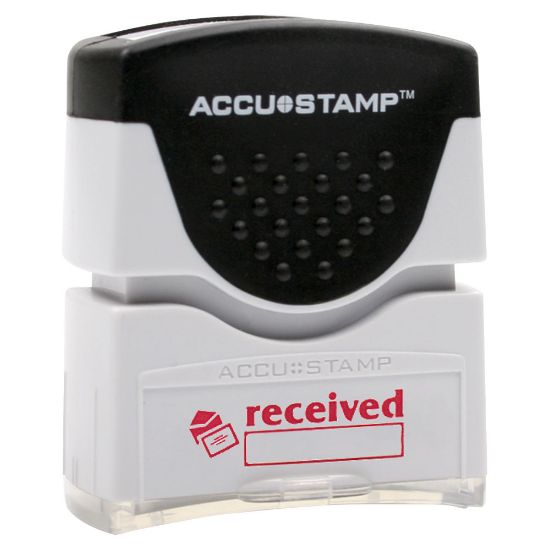 Picture of SKILCRAFT Accu-Stamp Pre-Inked Message Stamp, Received, Red (AbilityOne 7520-01-207-4231)