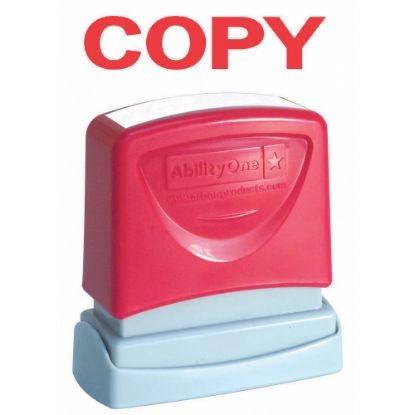 Picture of AccuStamp Accu-Stamp Pre-Inked Message Stamp, Copy, Red (AbilityOne 7520-01-207-4108)