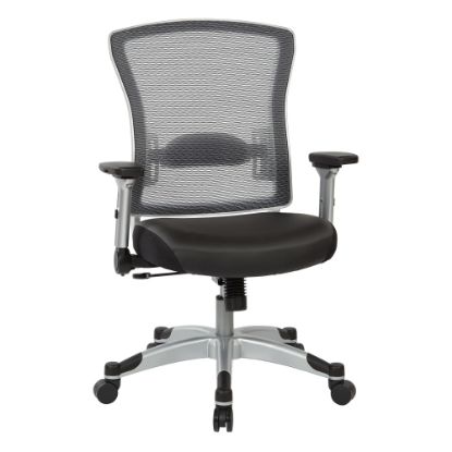 Picture of Office Star Space Seating Ergonomic Leather High-Back Executive Chair, Silver