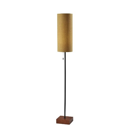 Picture of Adesso Trudy Floor Lamp, 62inH, Mustard Shade/Walnut Base