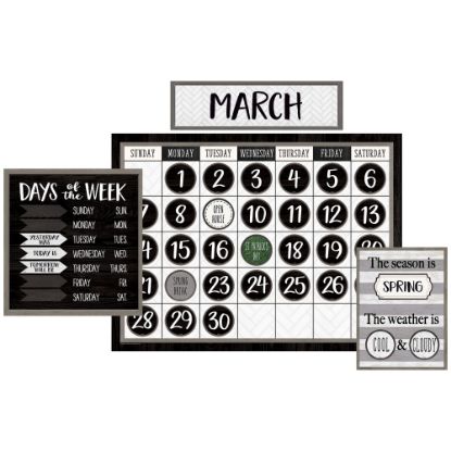 Picture of Teacher Created Resources Modern Farmhouse 83-Piece Calendar Bulletin Board Set