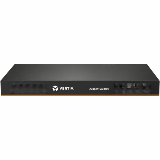 Picture of Vertiv Avocent AV3000 KVM Over IP Switch | 8 port KVM | VGA Cable (AV3108-400) - 8 Computer(s) - 1 Local User(s) - 1 Remote User(s) - 1680 x 1050 - 1 x Network (RJ-45) - 4 x USB - Rack-mountable - 1U