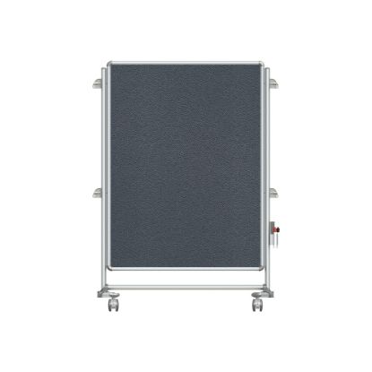 Picture of Ghent Nexus Jr. Partition Mobile Fabric Bulletin Board, 57-3/8inH x 40-3/8inW x 25-1/8inD, White/Gray