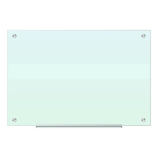 Picture of U Brands Magnetic Glass Dry-Erase Board, 36in X 24in, White Frosted Surface, Frameless, Actual Size 35in X 23in (2298U00-01)