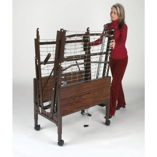 Picture of Medline Homecare Bed Transport Cart, Brown