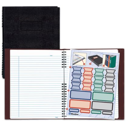 Picture of Blueline NotePro 50% Recycled Notebook, 8 1/2in x 11in, College Ruled, 100 Sheets, Lizard-Like Red