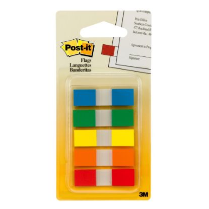 Picture of Post-it Notes Mini Flags With Dispenser, 20 Flags Per Pad, Pack Of 5 Pads