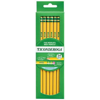 Picture of Ticonderoga Pencils, #2 Lead, Medium Soft, Pack of 24