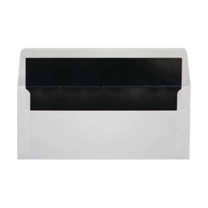 Picture of LUX #10 Foil-Lined Square-Flap Envelopes, Gummed Seal, White/Black, Pack Of 250