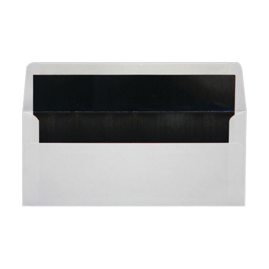 Picture of LUX #10 Foil-Lined Square-Flap Envelopes, Gummed Seal, White/Black, Pack Of 250