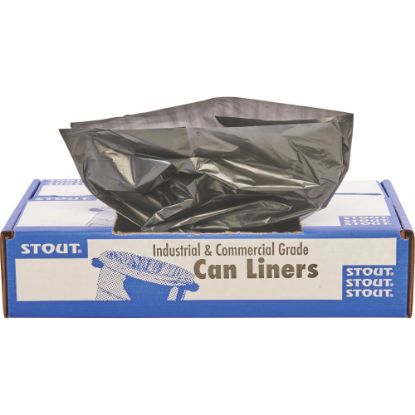 Picture of Stout Trash Bags, 1-mil, 7 - 10 Gallons, 24in x 24in, Brown, Carton Of 250