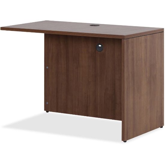 Picture of Lorell Essentials 42inW Reverse Desk Return Shell, Walnut