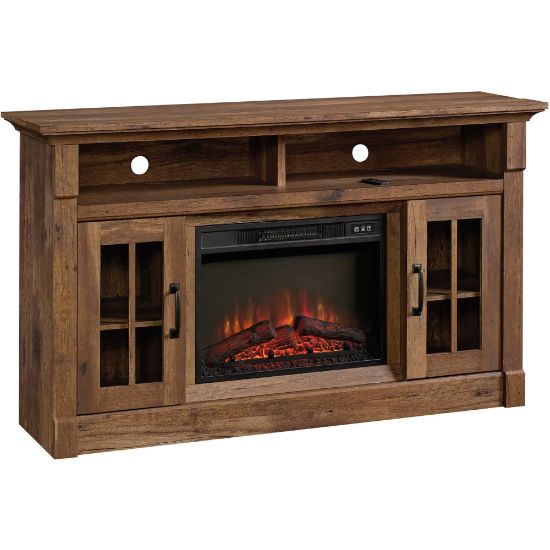 Picture of Sauder Select Media Center Fireplace For 65in TVs, Vintage Oak