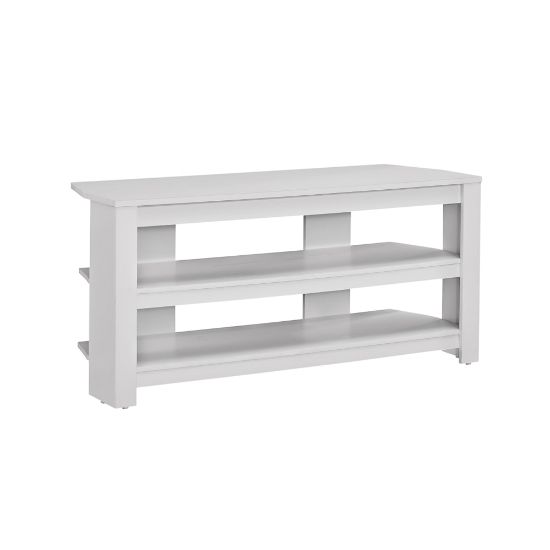 Picture of Monarch Specialties TV Stand, 3-Shelf, For Flat-Panel TVs Up To 40in, White