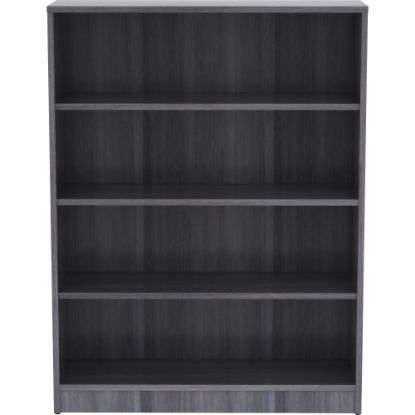 Picture of Lorell 48inH 4-Shelf Bookcase, Weathered Charcoal