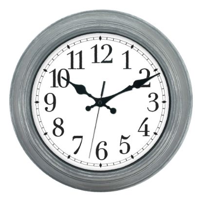 Picture of Realspace Round Wall Clock, 13in, Wiped Gray