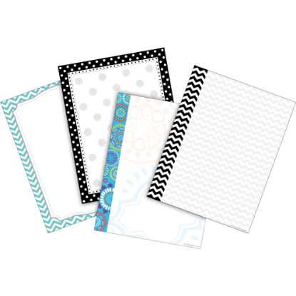 Picture of Barker Creek Paper Set, 8 1/2in x 11in, Chevron & Dots, Pack Of 200 Sheets