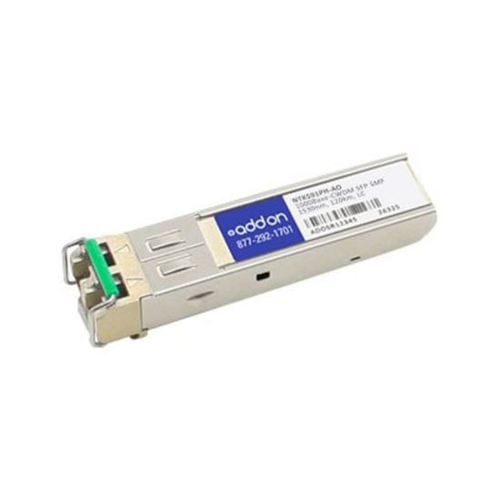 Picture of AddOn - SFP (mini-GBIC) transceiver module (equivalent to: Ciena NTK591PH) - GigE - 1000Base-CWDM - LC single-mode - up to 74.6 miles - 1530 nm - TAA Compliant