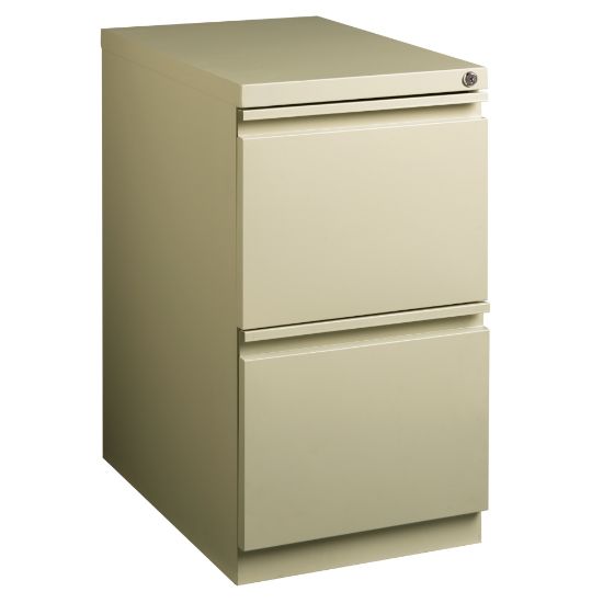 Picture of WorkPro 23inD Vertical 2-Drawer Mobile Pedestal File Cabinet, Putty