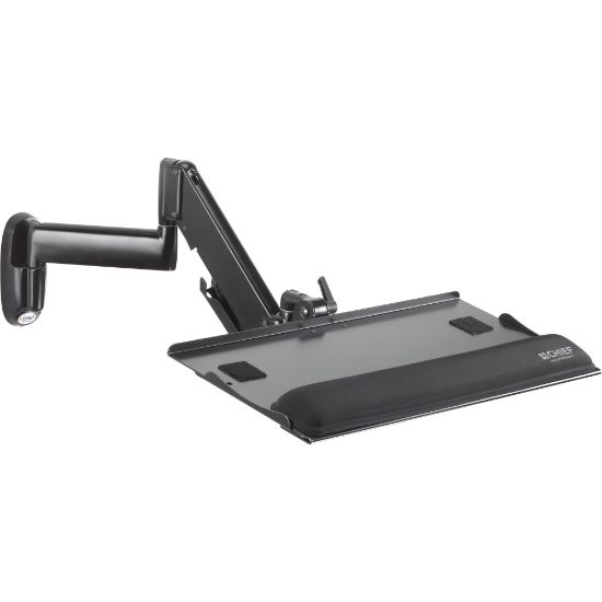 Picture of Chief Height-Adjustable Keyboard and Mouse Tray Wall Mount - Black - 10 lb Load Capacity