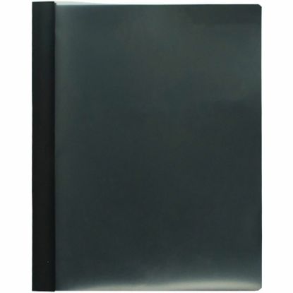 Picture of Business Source Letter Report Cover - 1/2in Folder Capacity - 8 1/2in x 11in - 100 Sheet Capacity - 3 x Prong Fastener(s) - Black - 25 / Box