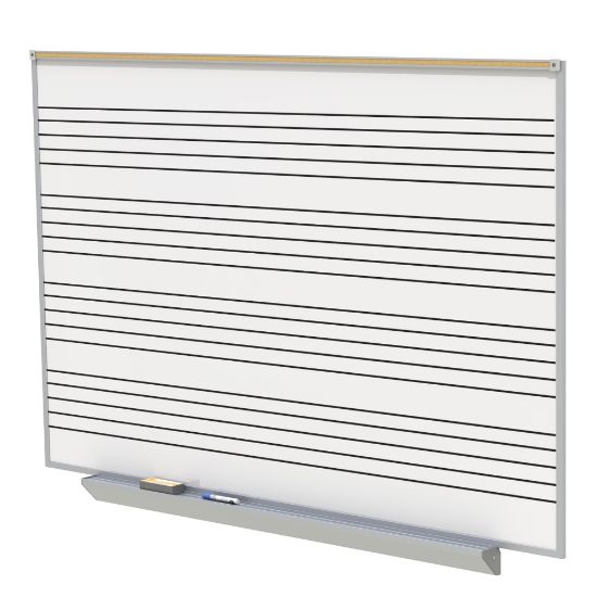 Picture of Ghent A2M Magnetic Dry-Erase Whiteboard, Porcelain, 48-1/2in x 72-1/2in, White, Satin Aluminum Frame