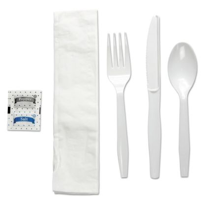 Picture of Boardwalk 6-Piece Cutlery Kits, Polystyrene, White, Pack Of 250 Kits