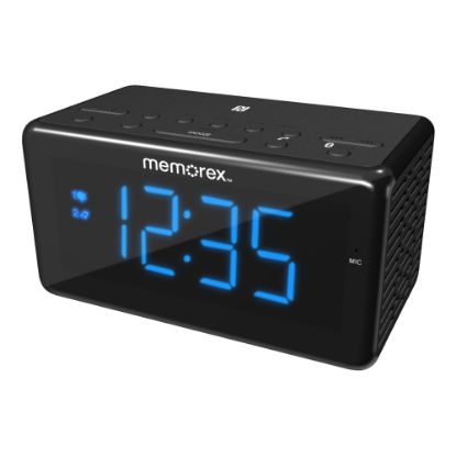 Picture of Memorex Bluetooth Clock Radio, 3-5/16inH x 3-1/16inH x 6-1/8inD, Black