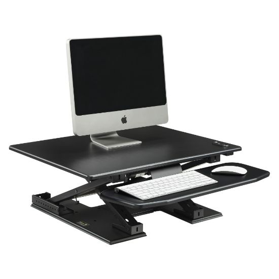 Picture of Lorell Electric Sit-To-Stand Desk Riser, 17-2/10inH x 31-1/2inW x 24-3/8inD, Black