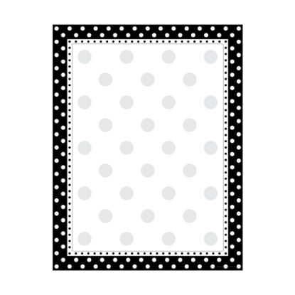 Picture of Barker Creek Computer Paper, 8 1/2in x 11in, Black-And-White Dot, Pack Of 50 Sheets