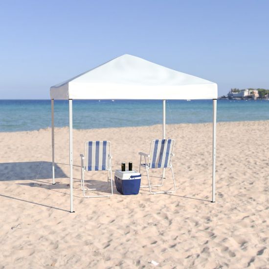 Picture of Flash Furniture Outdoor Pop-Up Event Canopy Tent With Carry Bag, 97-1/2inH x 94inW x 94inD, White