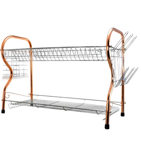 Picture of Better Chef 2-Tier Chrome-Plated Dish Rack, Copper, 16in