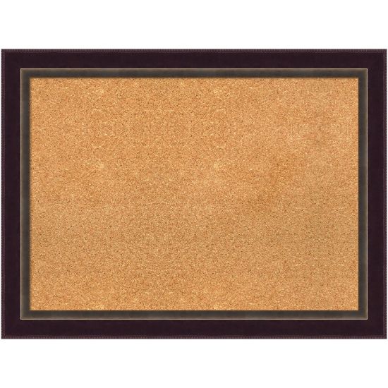 Picture of Amanti Art Cork Bulletin Board, 32in x 24in, Natural, Signore Bronze Wood Frame