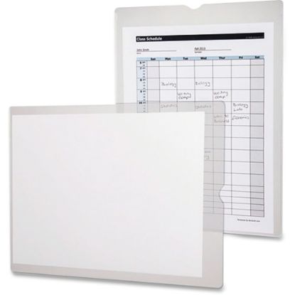 Picture of Oxford Heavy-Duty Vinyl Jackets-Style Envelopes - Document - 9in Width x 12in Length - Vinyl - 50 / Box - Clear