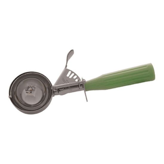 Picture of Winco Stainless-Steel Disher, 3 1/4in x 11 1/2in, Green