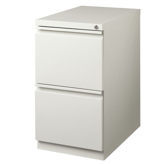 Picture of WorkPro 23inD Vertical 2-Drawer Mobile Pedestal File Cabinet, Light Gray