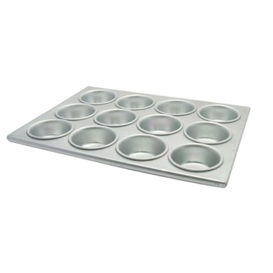 Picture of Winco Aluminum Muffin Pan, 12 Cups, 3-Oz Cups, Silver