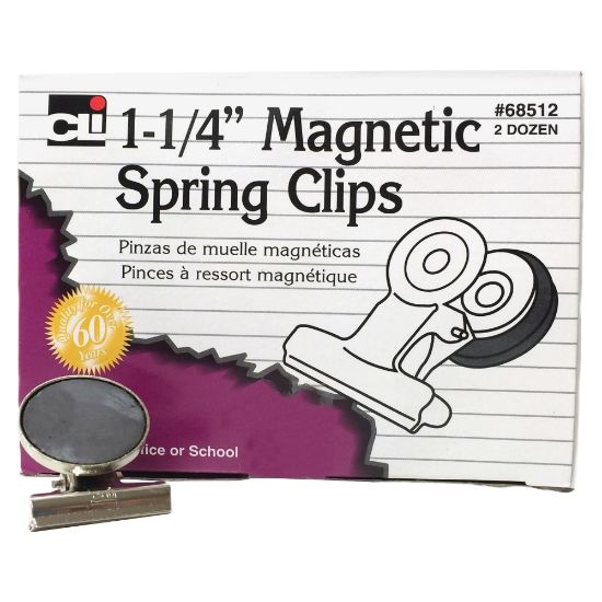 Picture of CLI Magnetic Spring Clips - 1.3in Length - 24 / Box