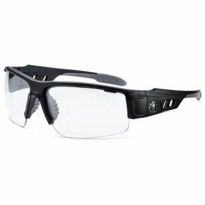 Picture of Ergodyne Skullerz Safety Glasses, Dagr, Matte Black Frame, Clear Lens