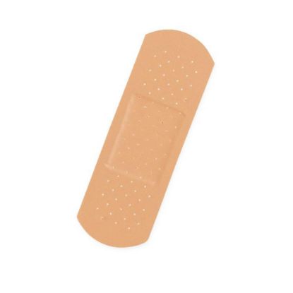 Picture of CURAD Plastic Adhesive Bandages, 3/4in x 3in, Tan, Case Of 12