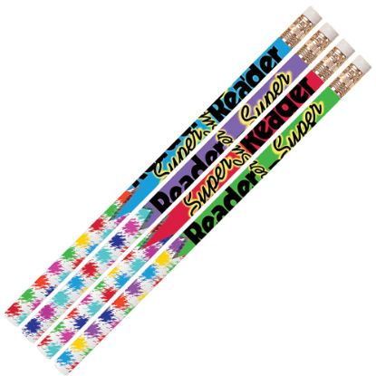 Picture of Musgrave Pencil Co. Motivational Pencils, 2.11 mm, #2 Lead, Super Reader, Multicolor, Pack Of 144