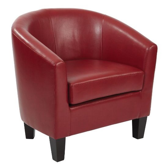 Picture of Ave Six Work Smart Ethan Tub Chair, Cranberry/Dark Espresso