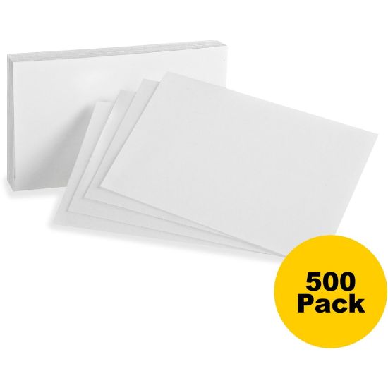 Picture of Oxford Printable Index Card - White - 3in x 5in - 85 lb Basis Weight - 500 / Bundle