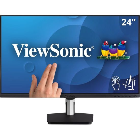 Picture of Viewsonic TD2455 23.8in LCD Touchscreen Monitor - 16:9 - 6 ms GTG (OD) - 24in Class - Projected Capacitive - Multi-touch Screen - 1920 x 1080 - Full HD - 16.7 Million Colors - 250 Nit - LED Backlight - Speakers