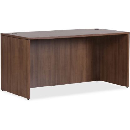 Picture of Lorell Essentials 72inW Rectangular Shell Computer Desk, Walnut