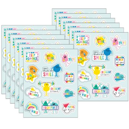 Picture of Carson Dellosa Education Motivational Stickers, Happy Place Motivators, 72 Stickers Per Pack, Set Of 12 Packs