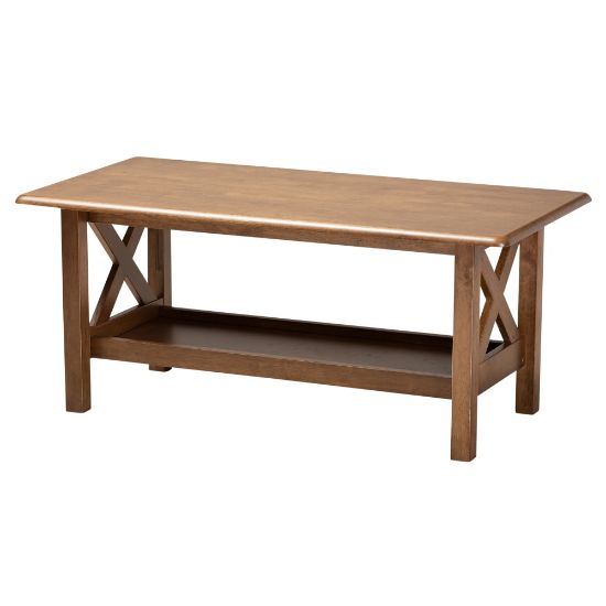 Picture of Baxton Studio Coffee Table, 17-1/2inH x 40-15/16inW x 20-7/8inD, Walnut Brown